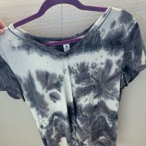 Gray Tie-Dye Women's Top